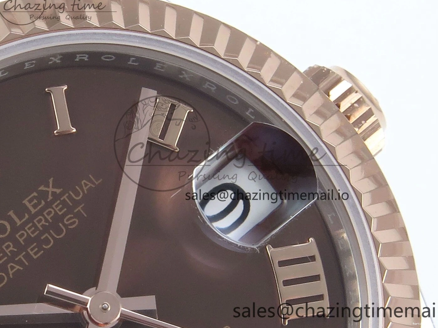 0216 DateJust 31 278271 ARF 1:1 Best Edition 904L Steel Brown Roman Diamonds Dial on SS RG Oyster Bracelet ETA SmartChoice 520